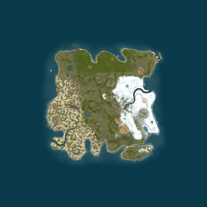 Map of [AU] Rust Deluxe 3x | Solo/Duo | Weekly Map Wipe - Wiped 1 day 