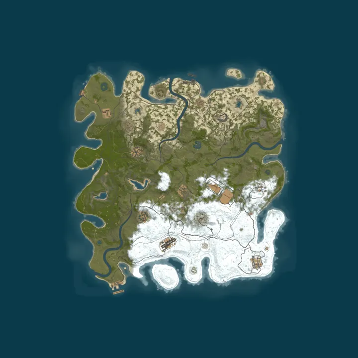 Map of IRS Rust PVE/PVP Zones TP|Kits|Clans|LVLs|Quests|Drugs|Events|P