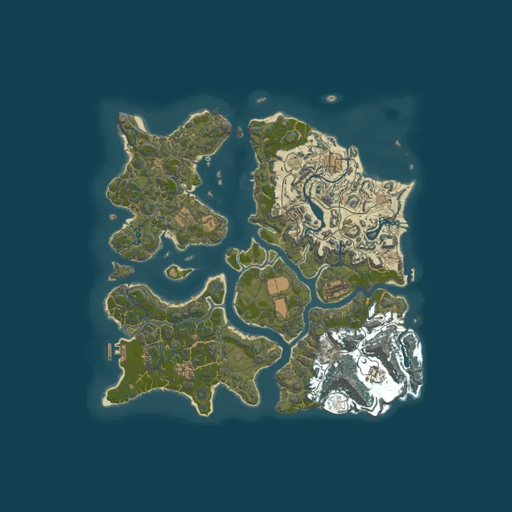 Map of The Grove - US PVE/PVP Zones