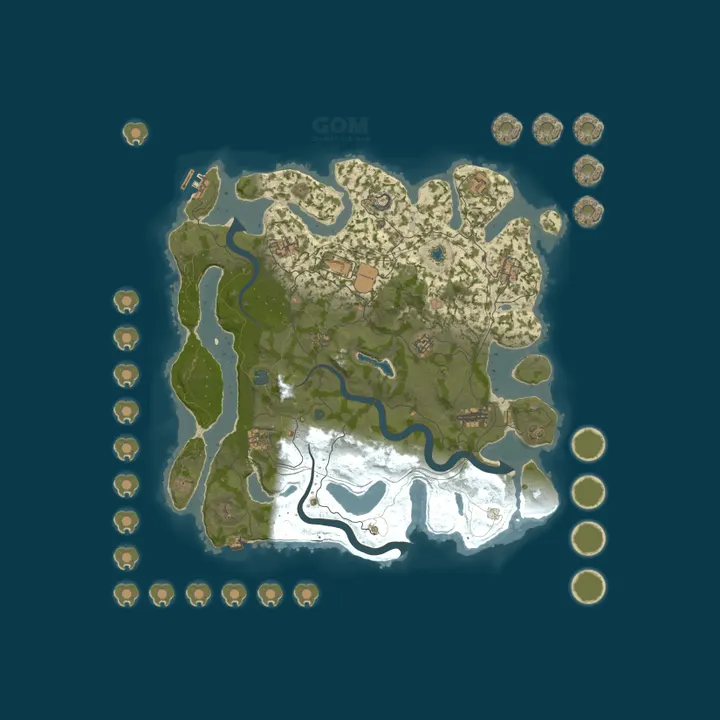 Map of GOM 15x PVE Grumpy Old Man |Kits|Skins|BackPack|Shop|RaidableBa