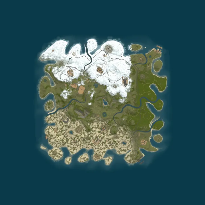 Map of RustGamingNation 75x PvE [Events|Purge|Zombies|SkillTree]