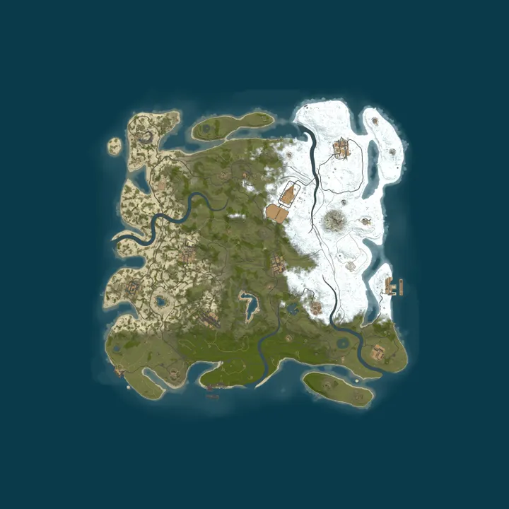 Map of RustNecks- US 2X Monthly | Vanilla |