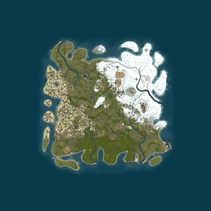 Map of Rust Ireland - 5x - Max4 | Scrap+ | 50% Upkeep | Weekly