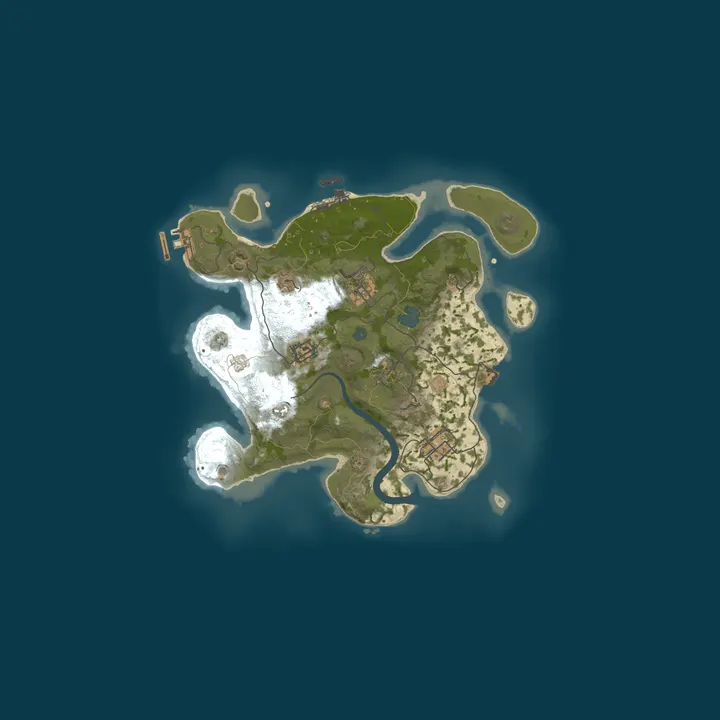 Map of A Shockbyte Rust Server