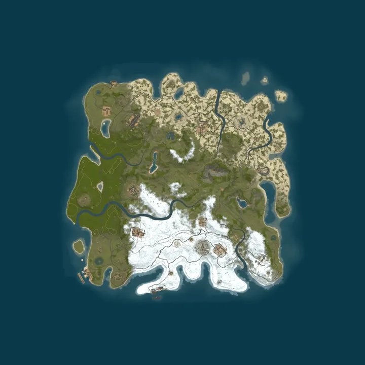 Map of AtomRust Modded PVE