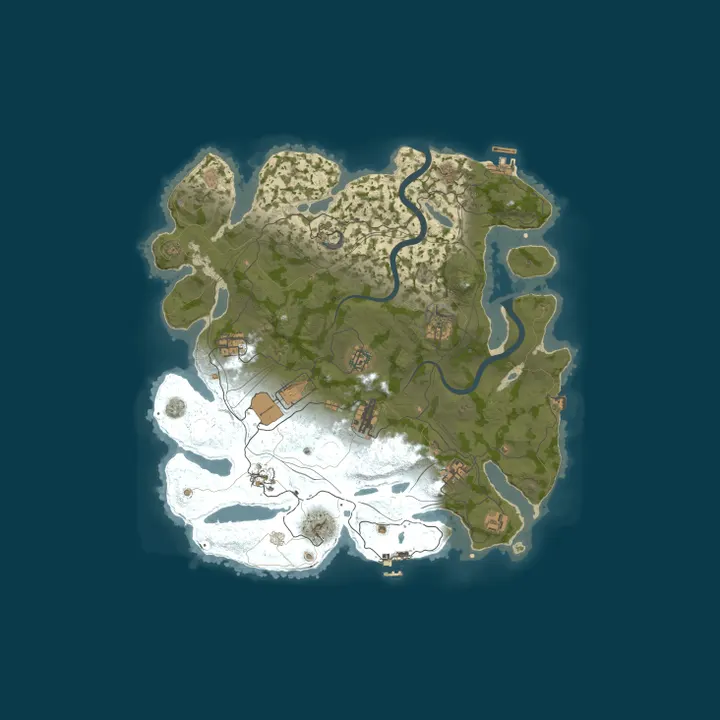 Map of AceRust.com 5x No BPs [Loot++|PvP|MyMini|Shop]10x