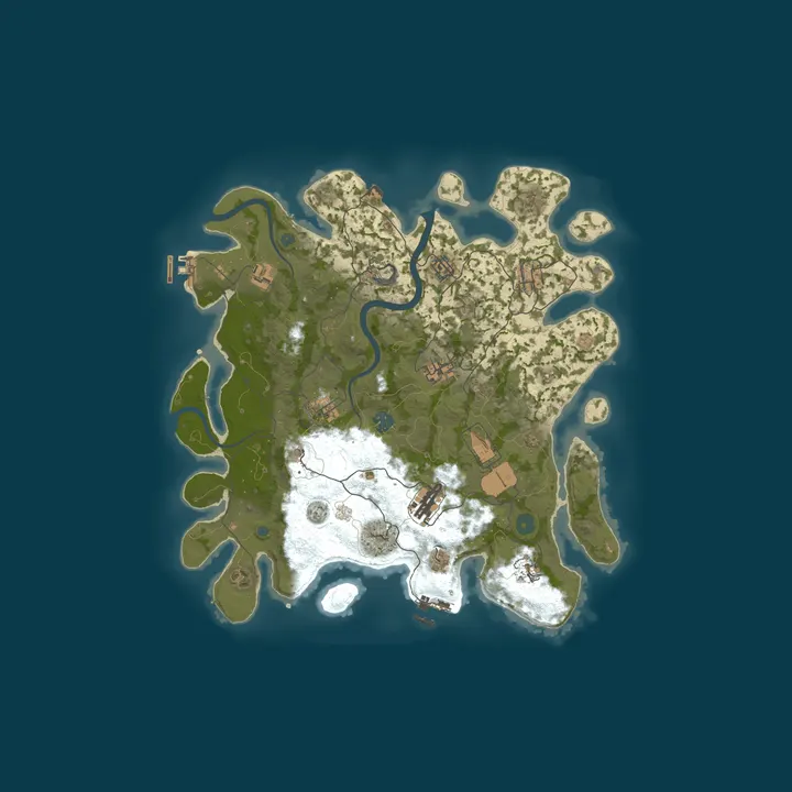Map of A Shockbyte Rust Server