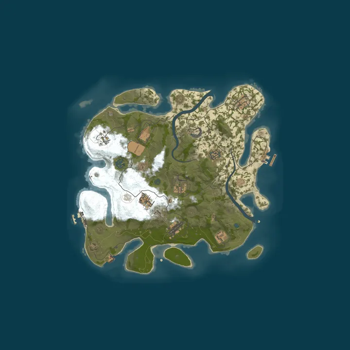 Map of A Shockbyte x Discord Production Rust Server