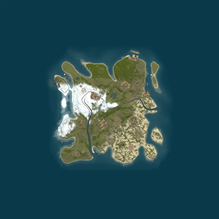 Map of A Shockbyte Rust Server