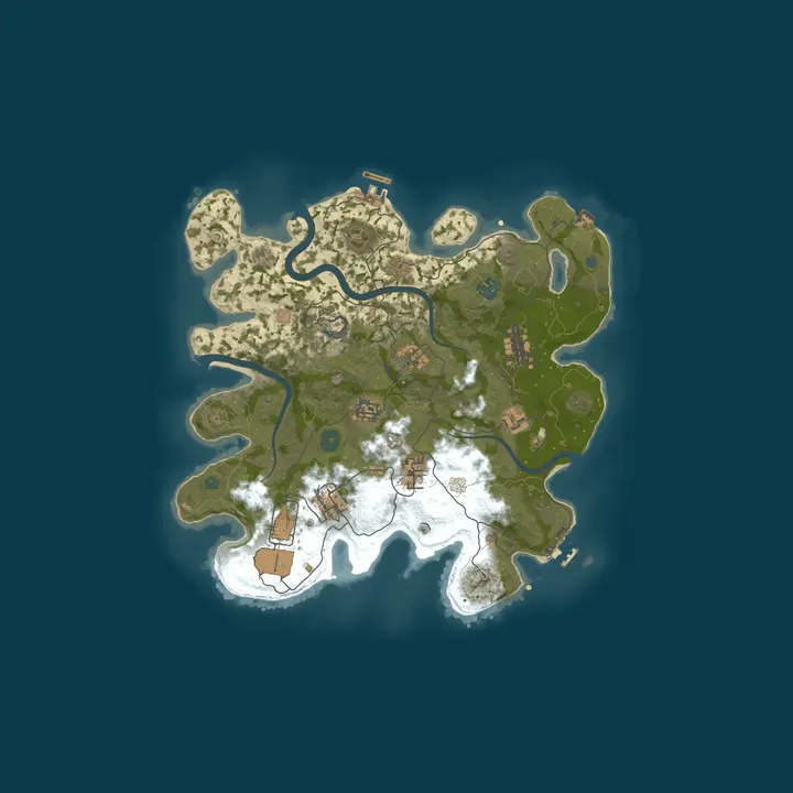 Map of A Shockbyte Rust Server