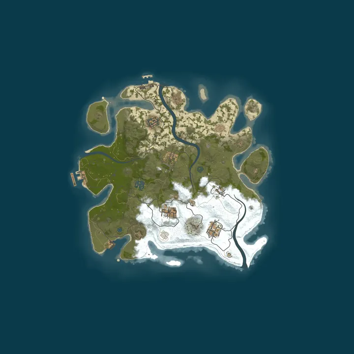 Map of A Shockbyte Rust Server