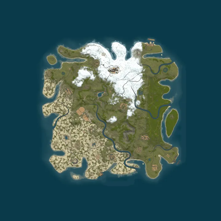 Map of ๐ฅ Reunion Rust | Last Survivor โ 2X | 2-Week Full Wipe