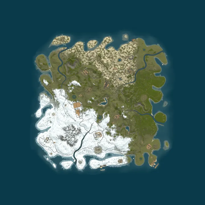 Map of Rusty Daze 5X: PVE, KITS, HeliHUD, & More...