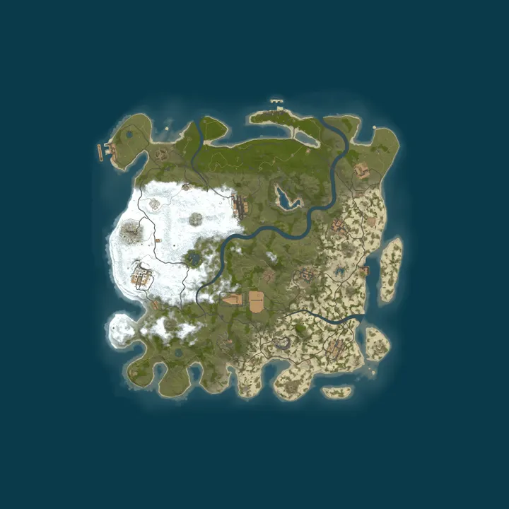 Map of A Shockbyte Rust Server