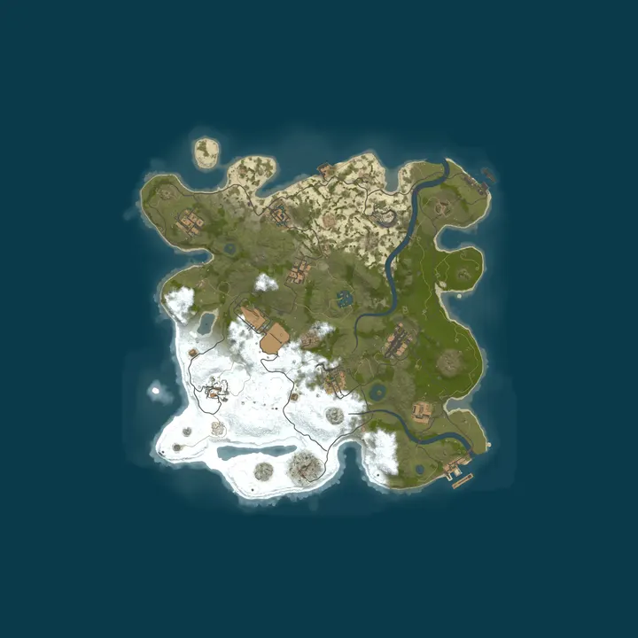 Map of A Shockbyte Rust Server