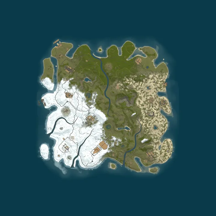 Map of A Shockbyte Rust Server