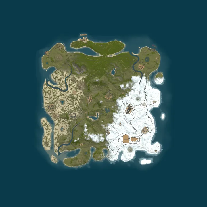 Map of A Shockbyte Rust Server
