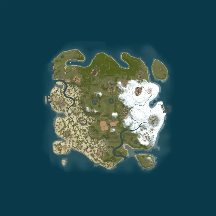 Map of A Shockbyte Rust Server