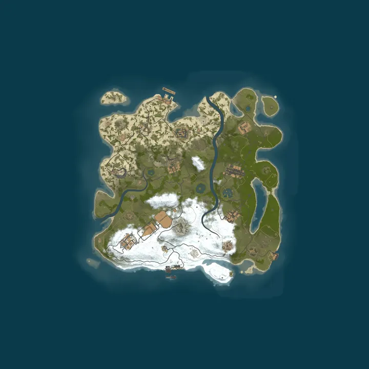 Map of A Shockbyte Rust Server