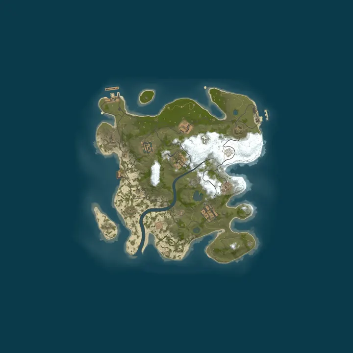Map of A Shockbyte Rust Server