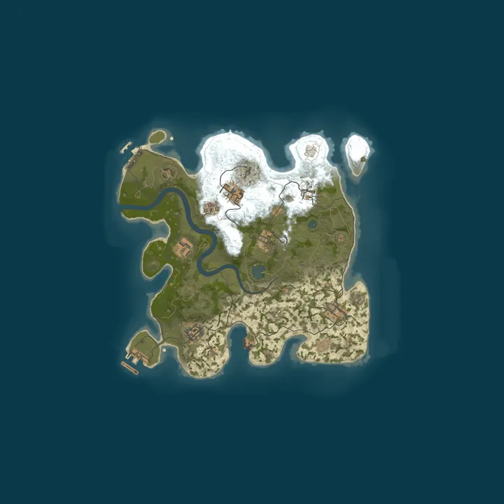 Map of Snowy Snow | EU Monthly | 6 man
