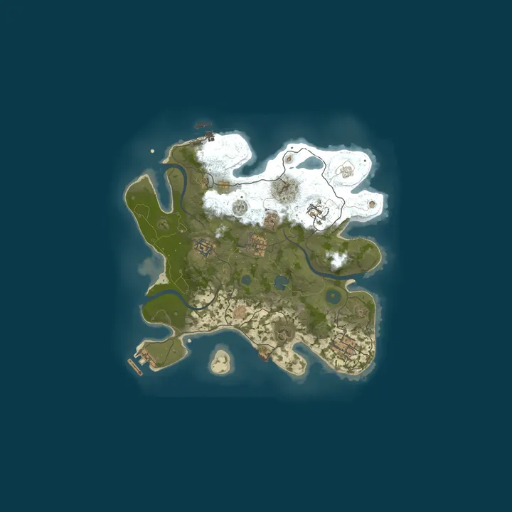 Map of A Shockbyte Rust Server