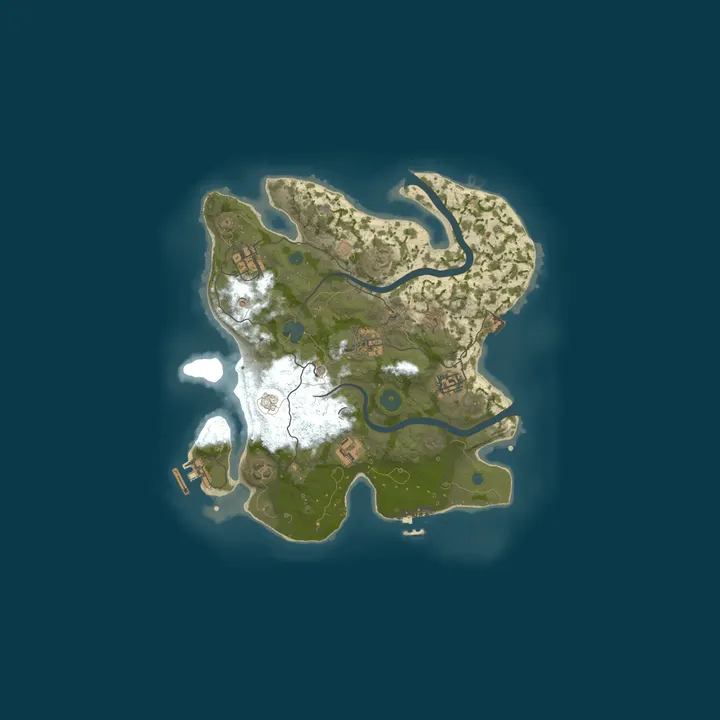 Map of A Shockbyte Rust Server