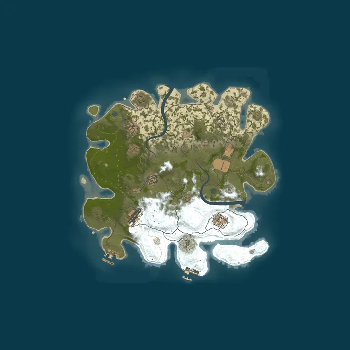 Map of [US] Alpha Rust | 1.5x | Vanilla | Solo/Duo/Trio/Quad