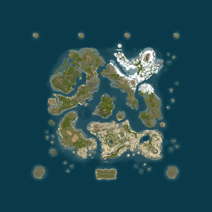 Map of Hex EU ARC 5x PVE | Skills | Jetpack | Quests | Raid Bases