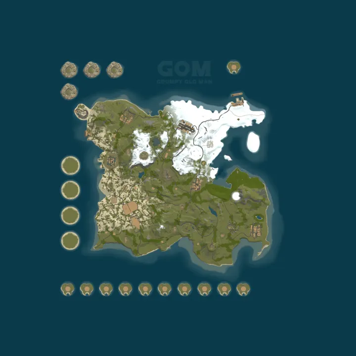 Map of EU GOM 25x Monthly PVE Grumpy Old Man |Kits|Skins|BackPack|Shop
