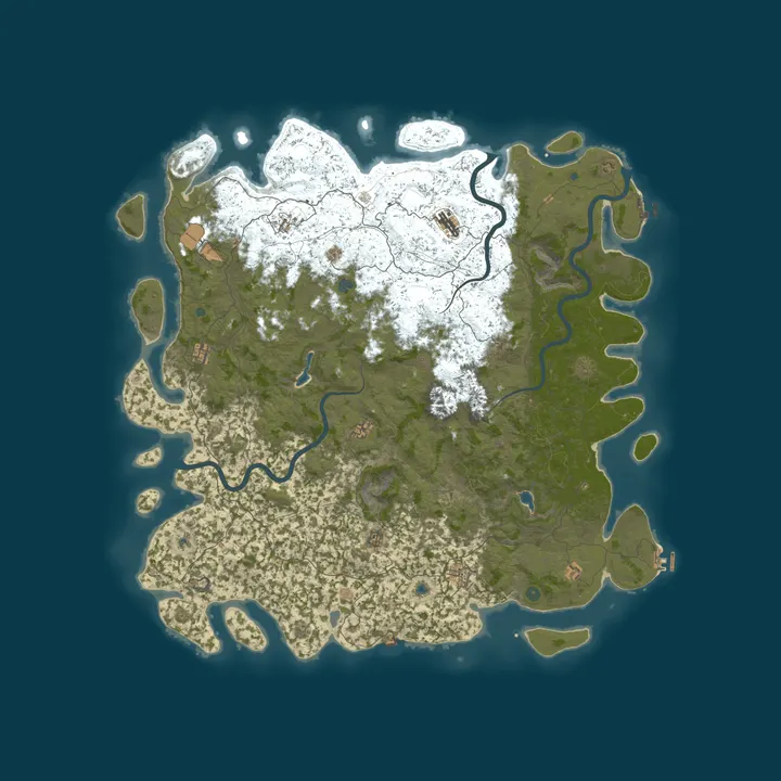 Map of 10/2 Rustocalypse | 10XGather/10XLoot/RaidableBases/Zombies