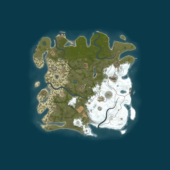 Map of A Shockbyte Rust Server