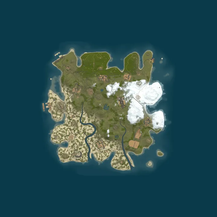 Map of BISHES: A Rust Server