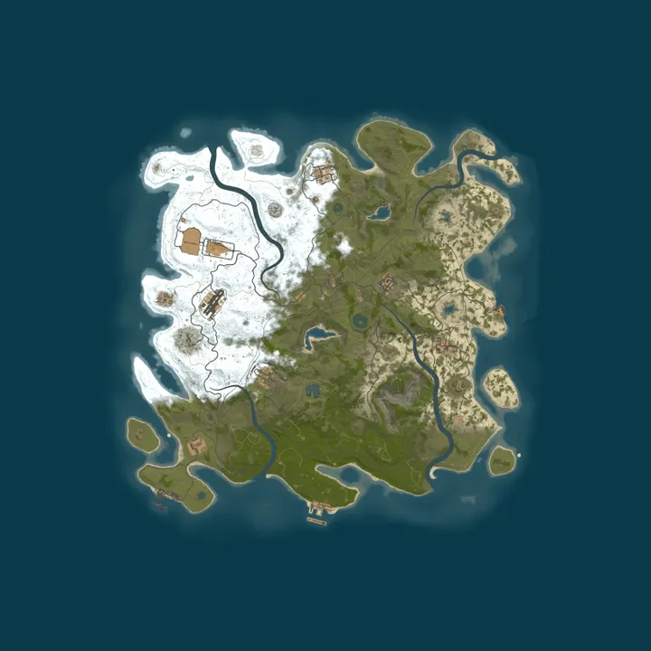 Map of [EU] LG Chill PVE 5x|Kits|Bases|Heli|Bradley|Convoys|Quests