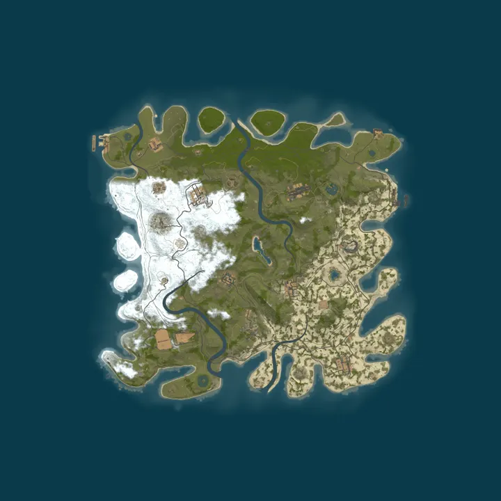 Map of [RU] PVE ПРОЕКТ МИРНЫЙ ПУТНИК [ПВЕ/NoRaid/
