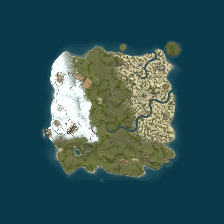 Map of ▶RUST RUSSIA MAX 5 [X5|FPS+|TP|MAGIC] WIPE 08.10◀