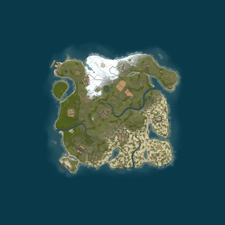 Map of Hustle Rust - [2X, DUO]