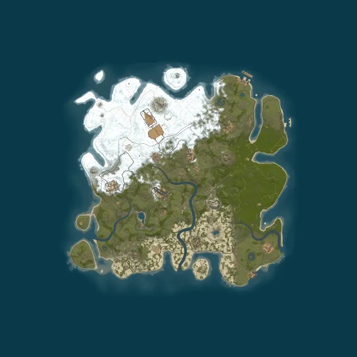 Map of [RU] FUN RUST PVE (x1-x5, Minicopter, Quest, Events, RaidBases,