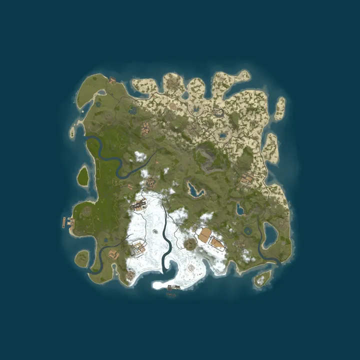 Map of AMP Powered Rust Server