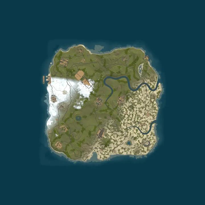 Map of GRUB.ARMY EU 3X SOLO/DUO/TRIO | Raidable Bases | Shared BPs