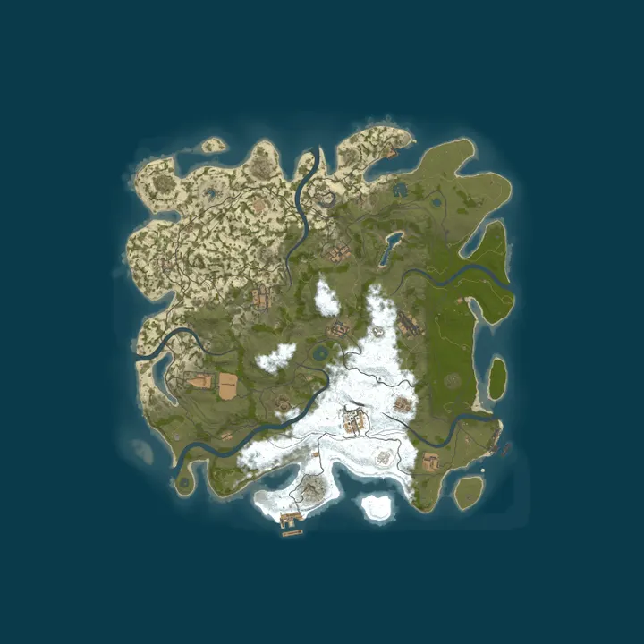 Map of [RU] FUN RUST PVE (x1-x5, Minicopter, Quest, Events, RaidBases,