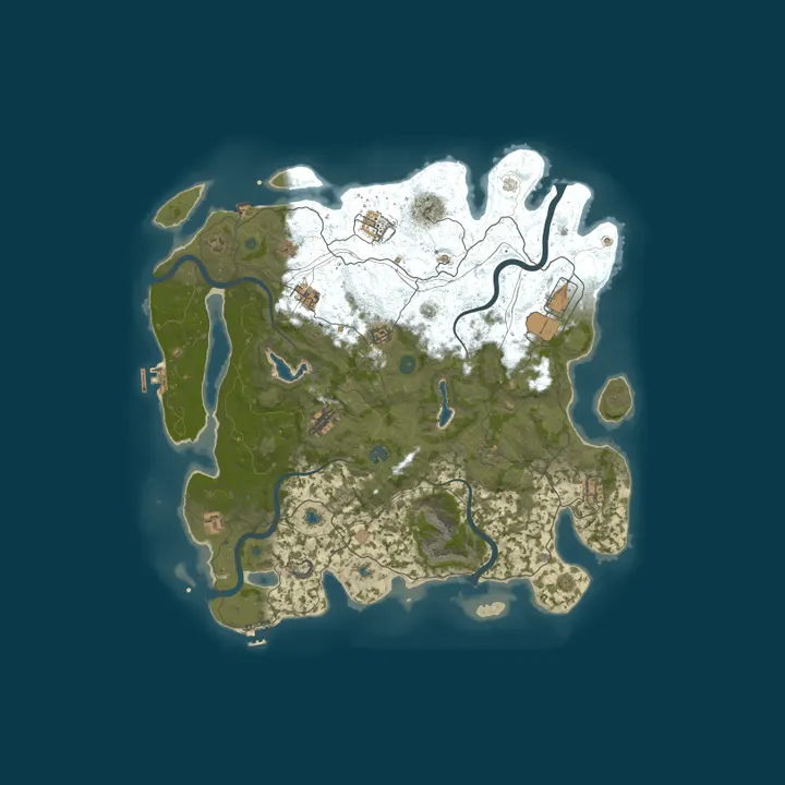 Map of RustRefuge | Monthly Large | 50% Upkeep | No BP Wipes