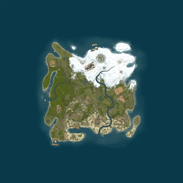 Map of A Shockbyte x Discord Production Rust Server