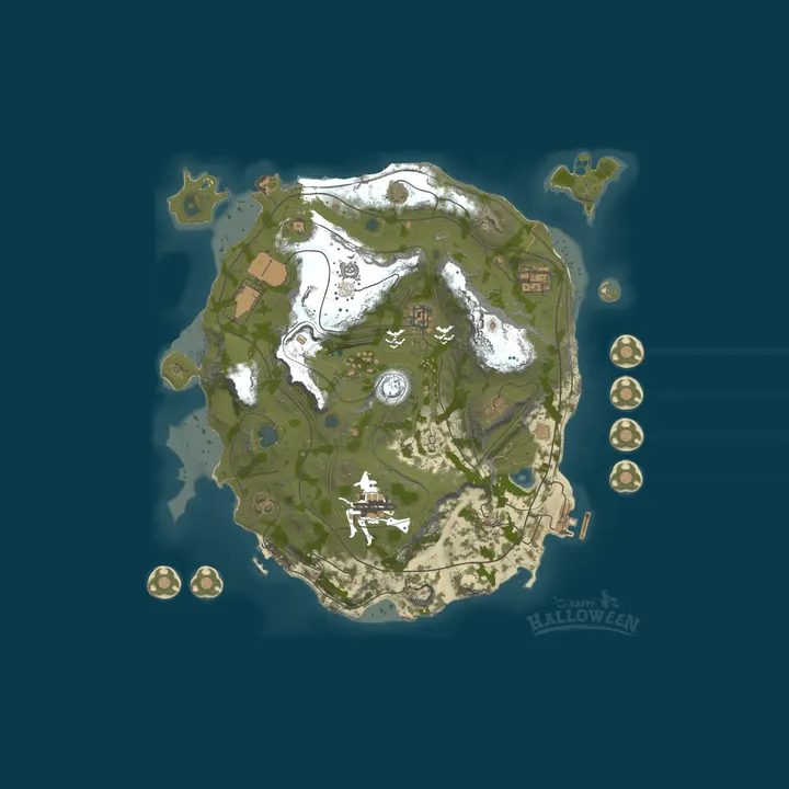Map of Dads Gaming Monthly 5x AU PvE - Raid Bases | Events | Kits | Sk
