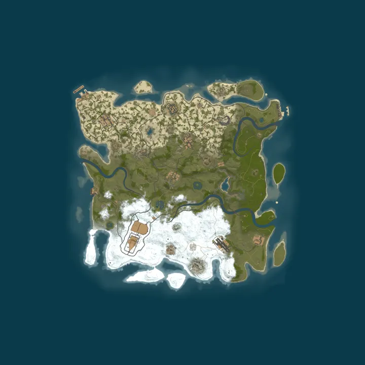 Map of A Shockbyte Rust Server
