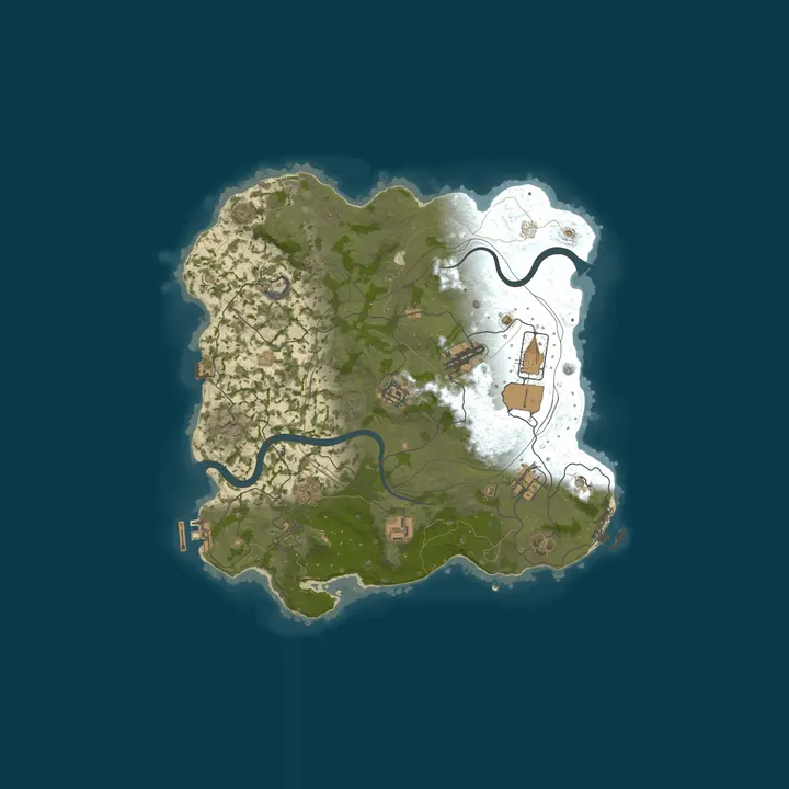 Map of [EU] Rustoria.co - 2x Vanilla | No BP Wipes