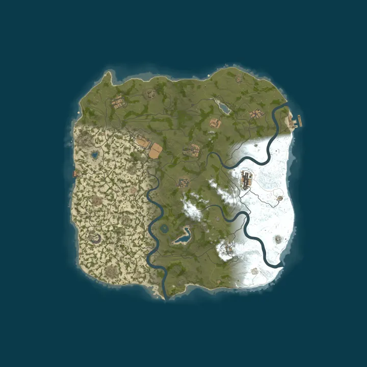 Map of WEREWOLF GAMING.CO 3x Solo/Duo LARGE|Loot x3|Share BPs| WIPED
