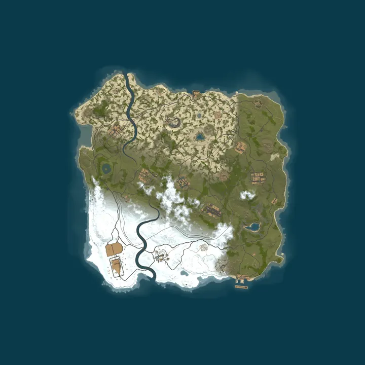 Map of WEREWOLF GAMING.CO 5x Solo/Duo/Trio|Loot x5|TP|Homes|Kits|WIPED