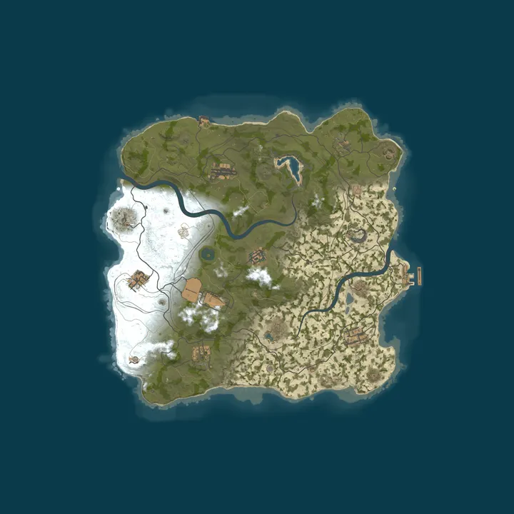 Map of WEREWOLF GAMING.CO US 5x Solo/Duo/Trio|Loot x5|TP|Homes|Kits|