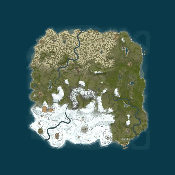 Map of [US] RustDecay PVE 5x Zombie & Build - No Kill  No Raid